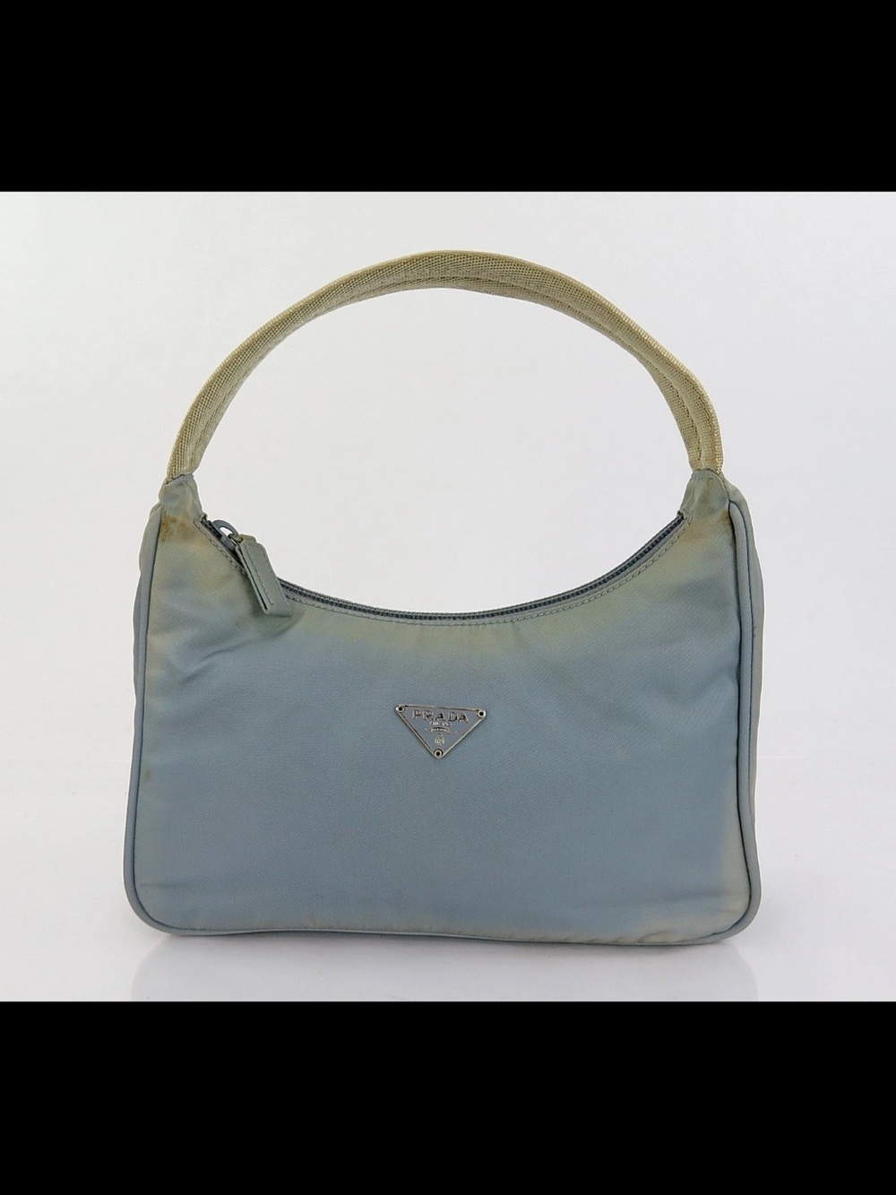 Prada Light Blue Nylon Shoulder Bag